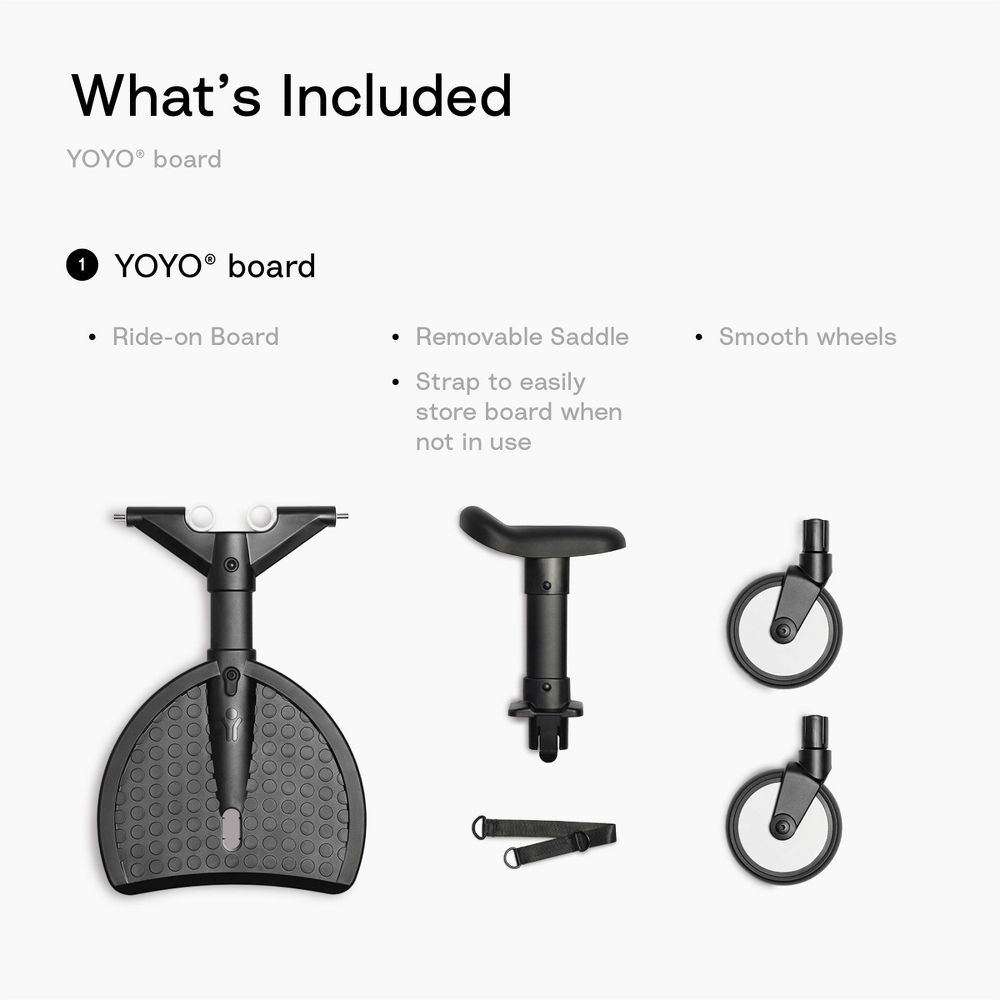New - Stokke YOYO Board - 2 Years and Up - Black