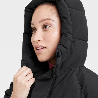 New - All In Motion Women's Cropped Winter Hooded Wind-Resistant Snow Sport Jacket All In MotionBullseye Deals