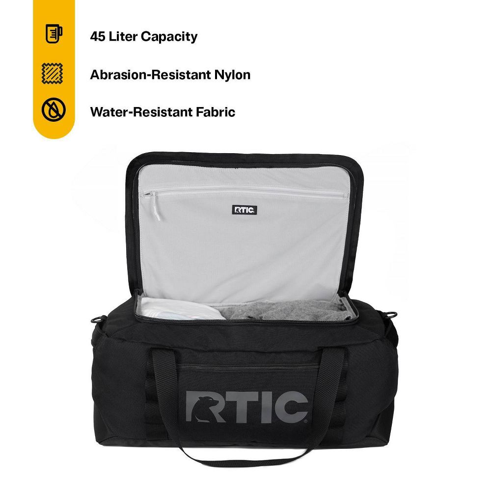 Open Box - RTIC Outdoors Medium Carry On Structured Collapsible Duffel Bag - Black
