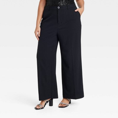 Ava & Viv Womens Plus High Rise Regular Fit Full Wide-Leg Midweight Ava & VivBullseye Deals