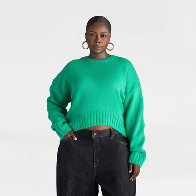 New - KBB by KAHLANA Women's 'The Asymmetric Sweater' - Green XXL