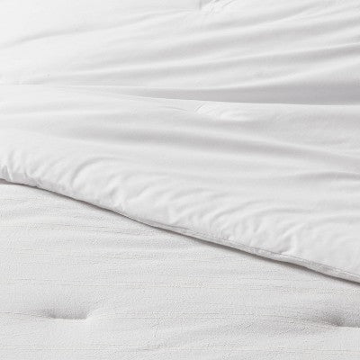 New - Threshold Comforter & Sham Set Cotton Chalk Stripes ThresholdBullseye Deals