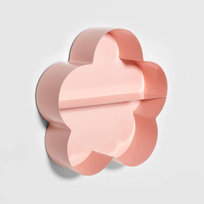 Open Box - Metal Flower Kids' Shelf Pink - Pillowfort™: Decorative Wall Sculpture, Flower Shaped Kids Wall Shelf, Iron Frame
