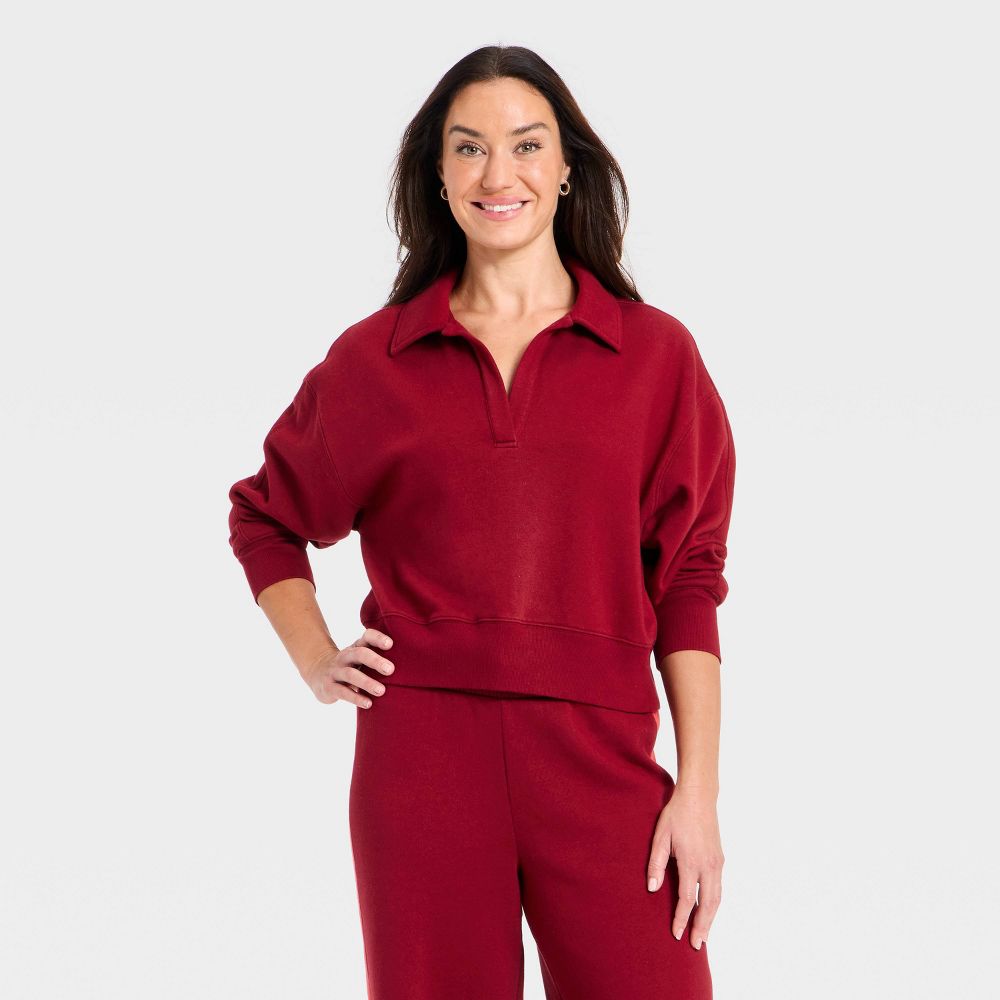 New - Women's Pullover Sweatshirt - Universal Thread™ Maroon M