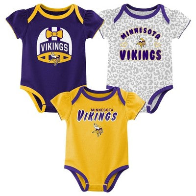 New - NFL Baby Girls' Onesies 3pk Set NFLBullseye Deals