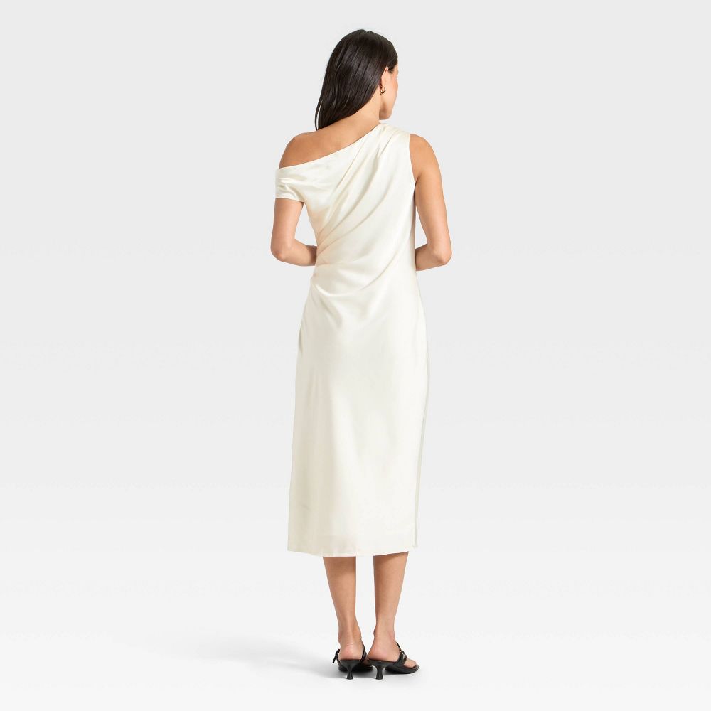 New - Women's Satin Maxi Dress - A New Day™ Cream S