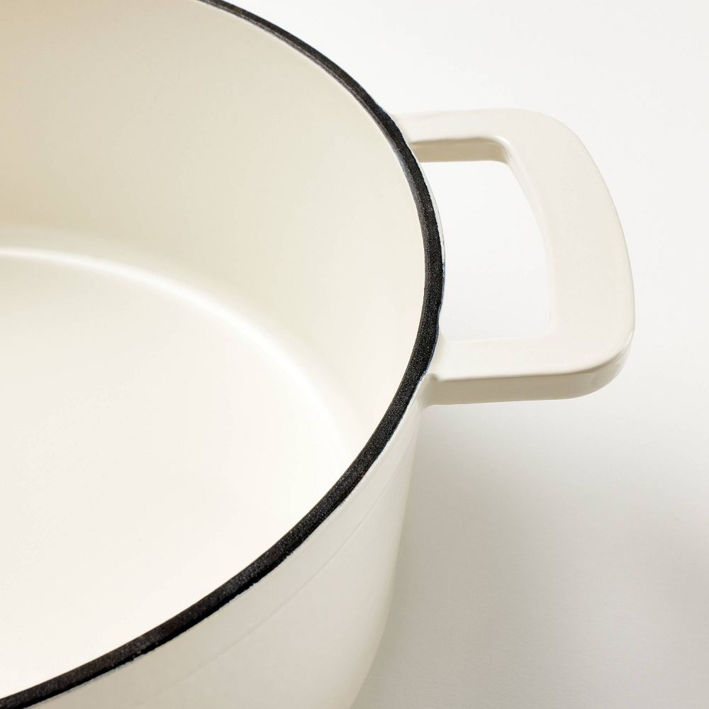 New - 5.5qt Enamel Dutch Oven Cream - Figmint™