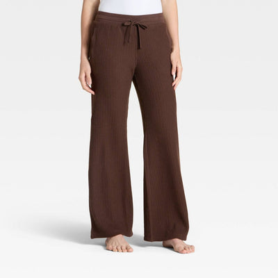 New - Women's Waffle Lounge Sweatpants - Auden™ Brown XL