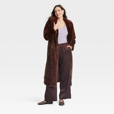 New - Women's Mid-Rise Satin Pull-On Pants - A New Day A New DayBullseye Deals