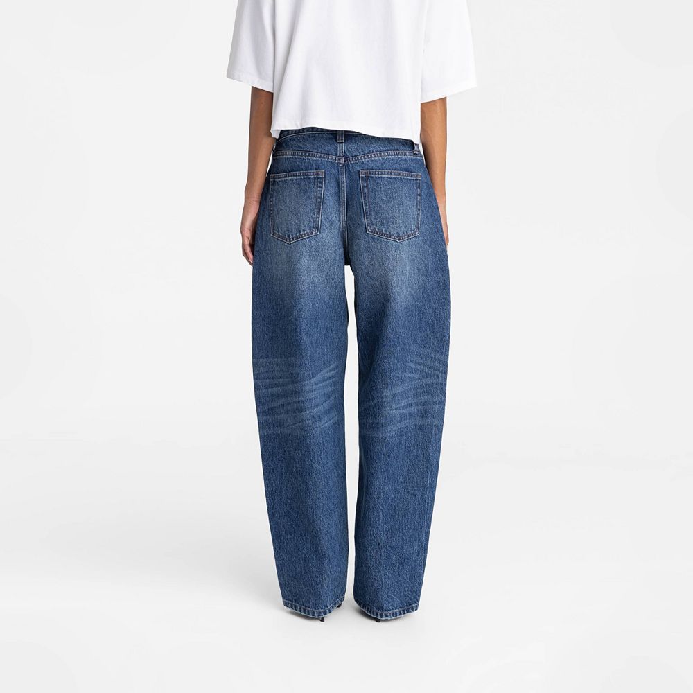 Open Box - KBB by KAHLANA Women's Mid-Rise Wide Leg 'The Kahlana Jean' - Dark Wash 00