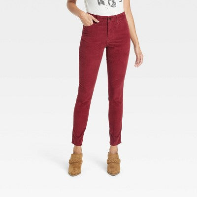 Universal Thread Women's High-Rise Skinny Jeans Cropped Corduroy Pants Universal ThreadBullseye Deals
