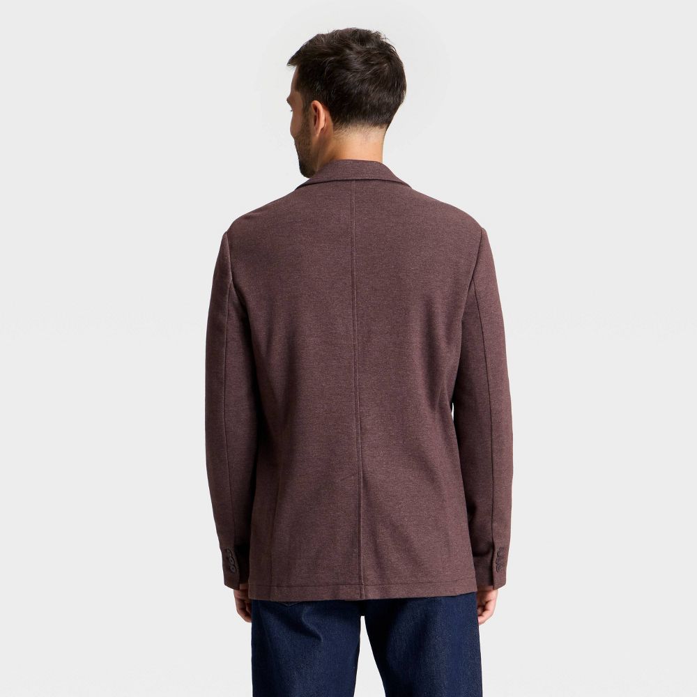 New - Men's Comfort Wear Knit Blazer - Goodfellow & Co™ Black Raspberry S