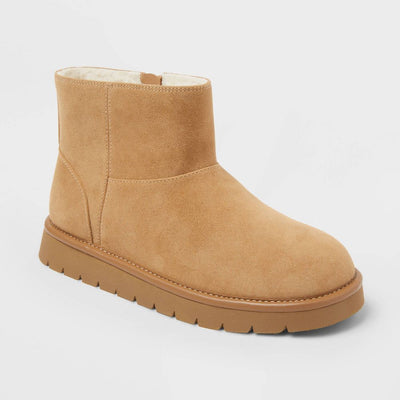 New - Women’s May Microsuede Boots with Memory Foam Insole - Universal Thread™ Tan 12