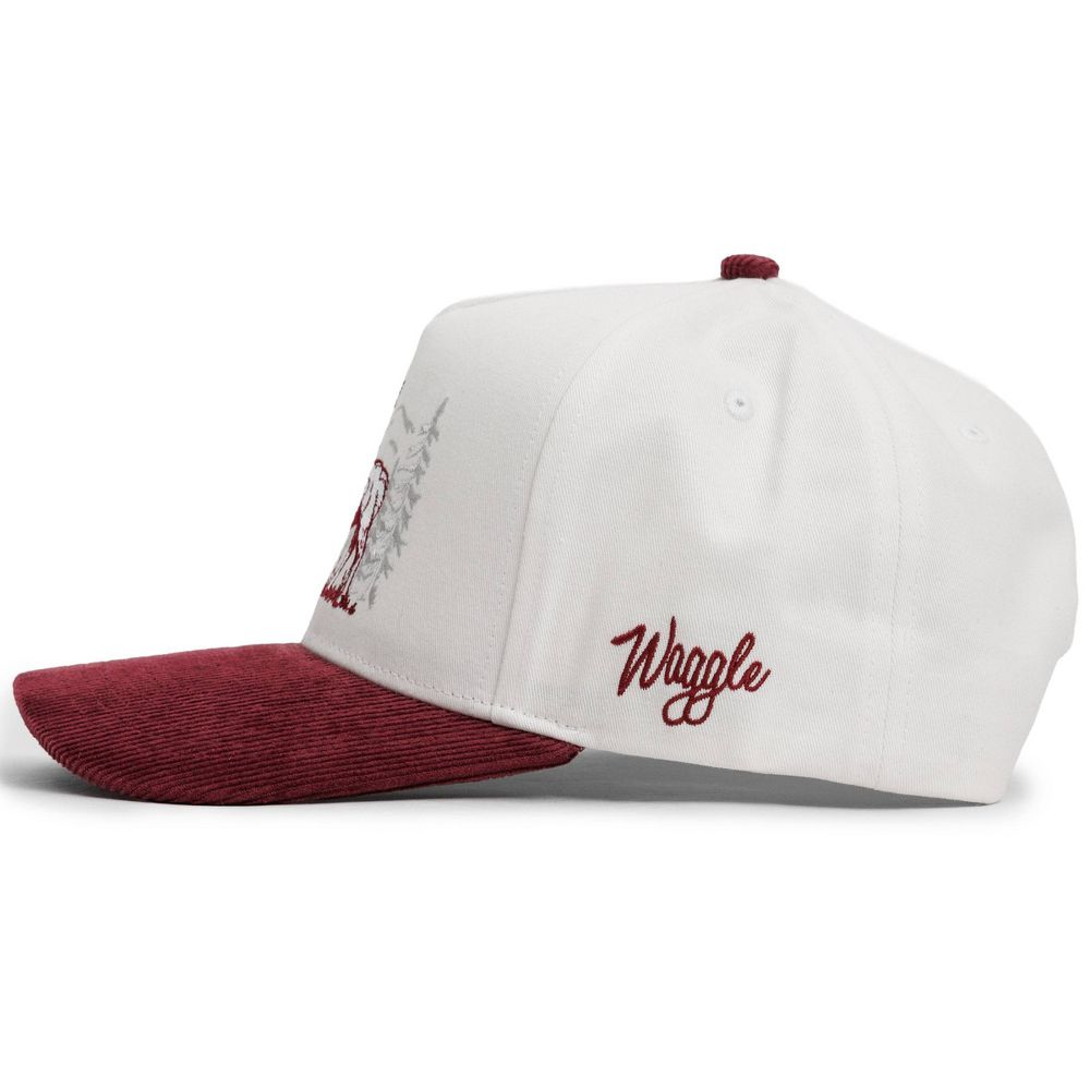 New - Waggle Adult Cotton Baseball Hat -  Yukon Corduroy Brim