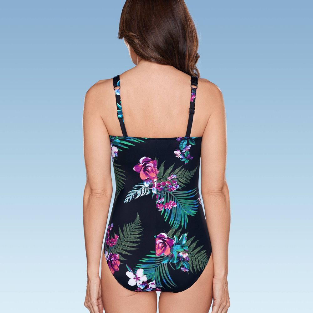 New - Aqua Green Women's Full Coverage One Piece Swimsuit Tummy Control UPF 50 Aqua GreenBullseye Deals