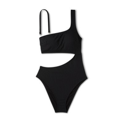 Open Box - Shade & Shore Women's One Shoulder One Piece Swimsuit Cutout Monokini Shade & ShoreBullseye Deals