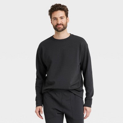 New - All In Motion Men's Pullover Waffle Knit Sweatshirt Athletic Fit Heavyweight All In MotionBullseye Deals
