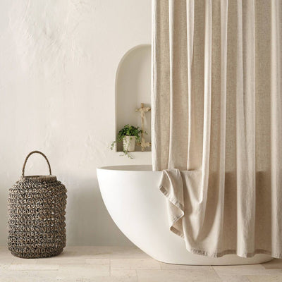 New - 72"x72" Linen Shower Curtain Natural - Casaluna™