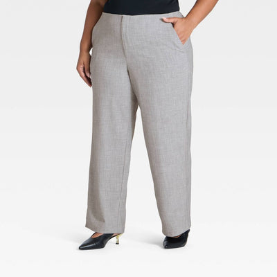 New - Women's Mid-Rise Bootcut Pants - A New Day™ Gray 26
