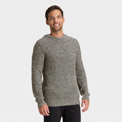 Open Box - Men's Marled Crewneck Sweater - Goodfellow & Co™ Black XXL