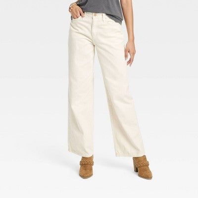 Universal Thread Women's High Waisted Wide Leg Cropped High-Rise Jeans Universal ThreadBullseye Deals