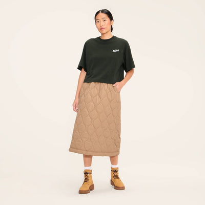 New - Women's Quilted Midi A-Line Skirt - Woolrich x Target Khaki XS