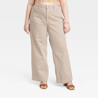 Universal Thread Women's High Waisted Wide Leg Cropped High-Rise Jeans Universal ThreadBullseye Deals