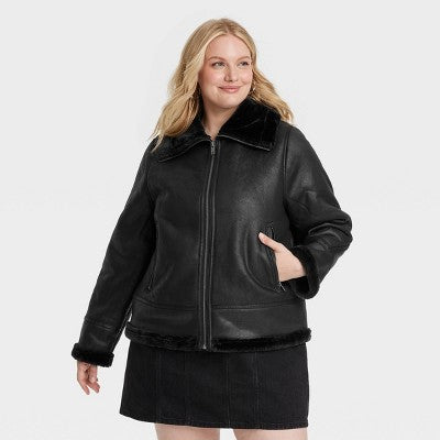 New - Women's Faux Shearling Jacket - Universal Thread Universal ThreadBullseye Deals