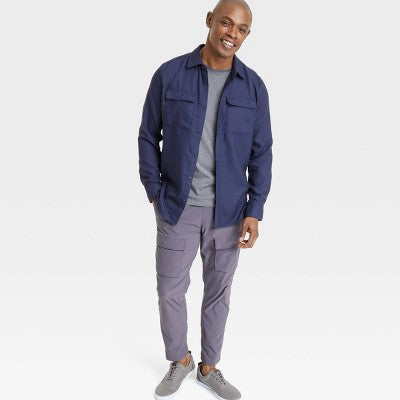 All In Motion Men's Button Up Flannel Shirt Moisture Wicking Quick Drying All in MotionBullseye Deals