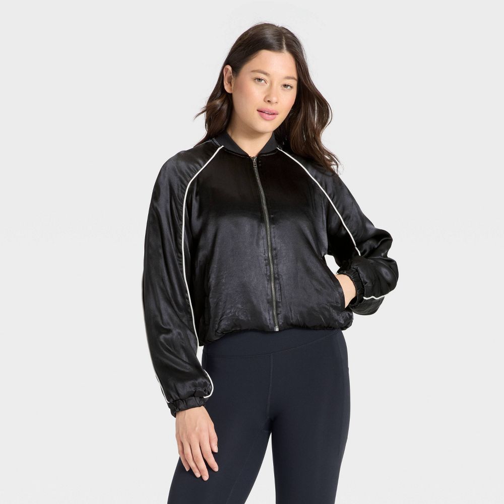 New - Women's Piped Track Jacket - All In Motion™ Black XS