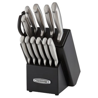 Farberware Edgekeeper 13 Piece Self Sharpening Stainless Steel Hollow Handle Knife Block Set FarberwareBullseye Deals