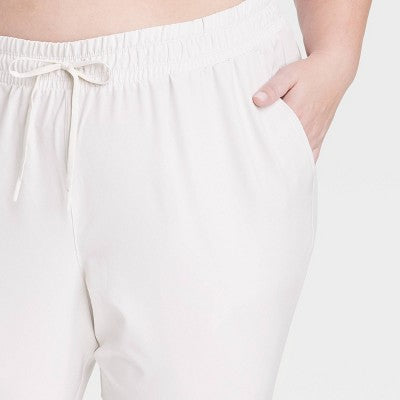 New - All In Motion Women's Stretch Woven High-Rise Tapered Pants Jogger UPF 50+ All In MotionBullseye Deals