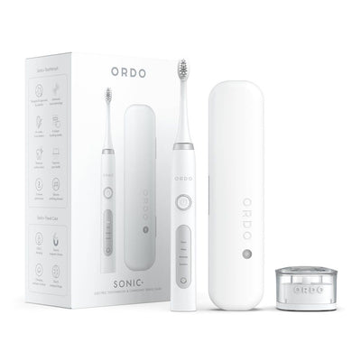 New - ORDO Sonic+ Electric Toothbrush & Charging Travel Case - White