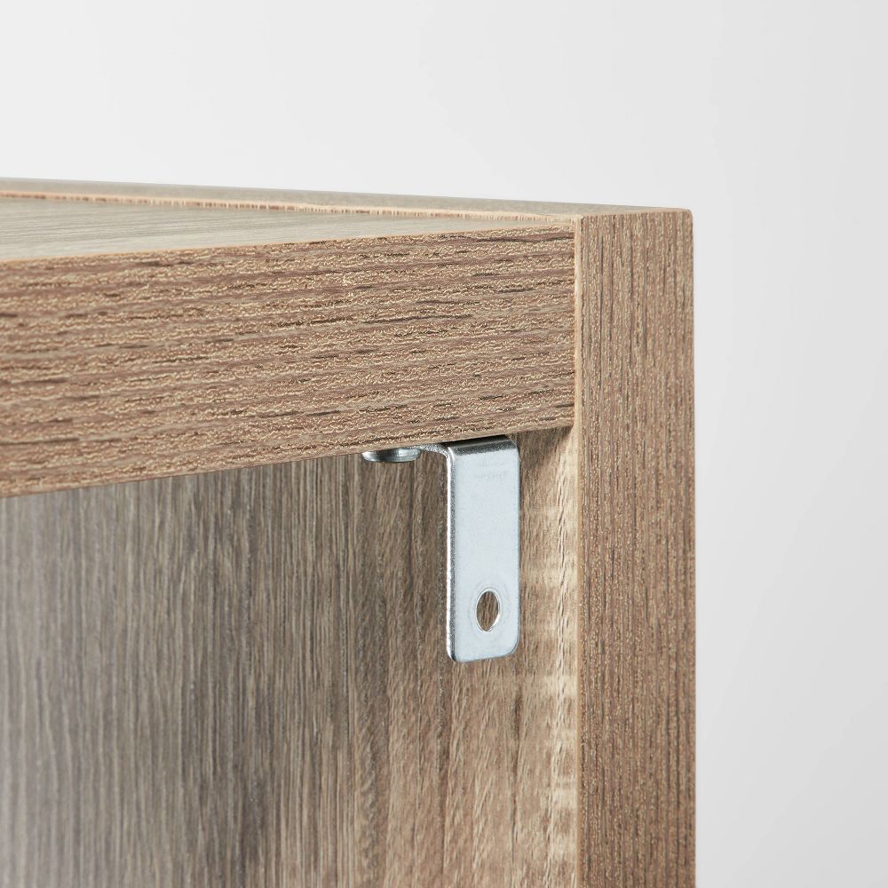 New - 13'' 2 Cube Organizer Weathered Gray - Brightroom™: MDF Bookshelf with Anti-Tip Hardware, 13" Cubby Storage System