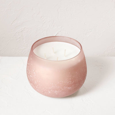 New - 4-Wick Reflection Fashion Salted Glass Wellness Jar Candle Pink 30oz - Casaluna™: Soy & Coconut Scent, 50hr Burn Time