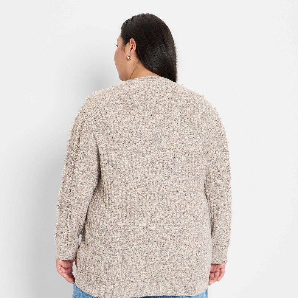 New - Women's Relaxed Cardigan Sweater - Future Collective Gray 2X