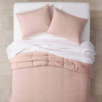 Heavyweight Linen Blend Comforter & Sham Set - Casaluna™ CasalunaBullseye Deals