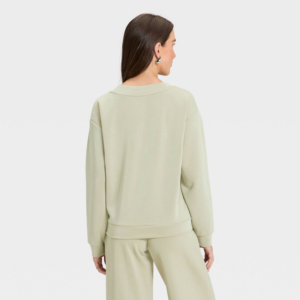 New - Women's Sandwash Sweatshirt - A New Day™ Light Green S
