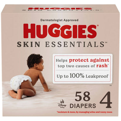 Open Box - Huggies Skin Essentials Luxury Diapers  - Size 4 - 58ct