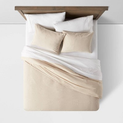 New - Threshold Clipped Linework Duvet Set Cotton Clipped Linework ThresholdBullseye Deals