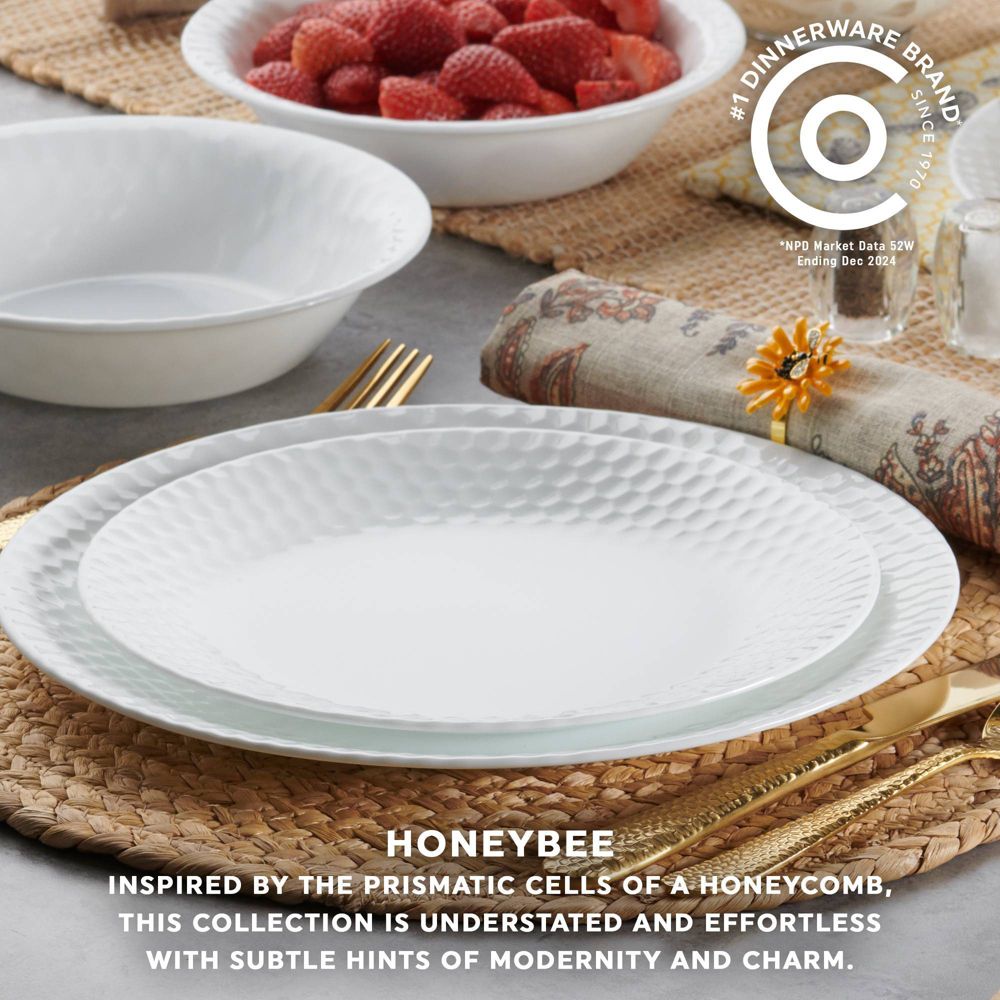 New - Corelle 18pc Honey Bee Dinnerware Set
