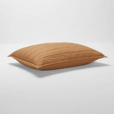 New - Casaluna Pillow Sham Linen-Blend OEKO-TEX Quilted CasalunaBullseye Deals