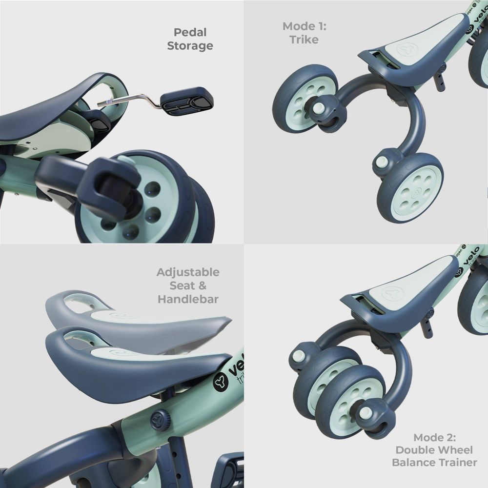 New - Yvolution Velo 2 in 1 Kids' Standard Trikes - Green