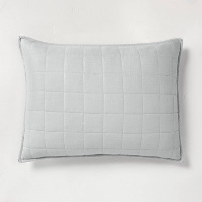 New - Casaluna Pillow Sham Linen-Blend OEKO-TEX Quilted CasalunaBullseye Deals
