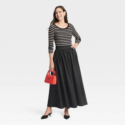 Open Box - Women's Voluminous Maxi Skirt - A New Day A New DayBullseye Deals