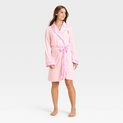 Open Box - Wicked x Katie Kime Women's Graphic Robe - Pink M/L
