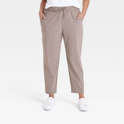 New - All In Motion Women's Stretch Woven High-Rise Tapered Pants Jogger UPF 50+ All In MotionBullseye Deals