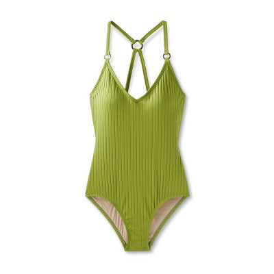 New - Kona Sol Women's Medium Coverage One Piece Swimsuit Ribbed Swimwear Kona SolBullseye Deals
