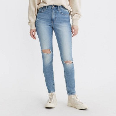Levi's Women's 721 High Rise Skinny Leg Tailored Distressed Jeans Mid-Stretch Denim Levi'sBullseye Deals