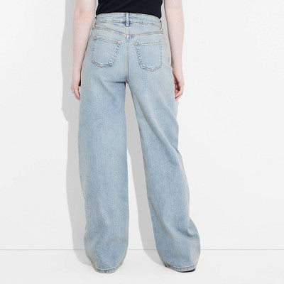 New - Women's High-Rise Wide Leg Baggy Jeans - Wild Fable Wild FableBullseye Deals